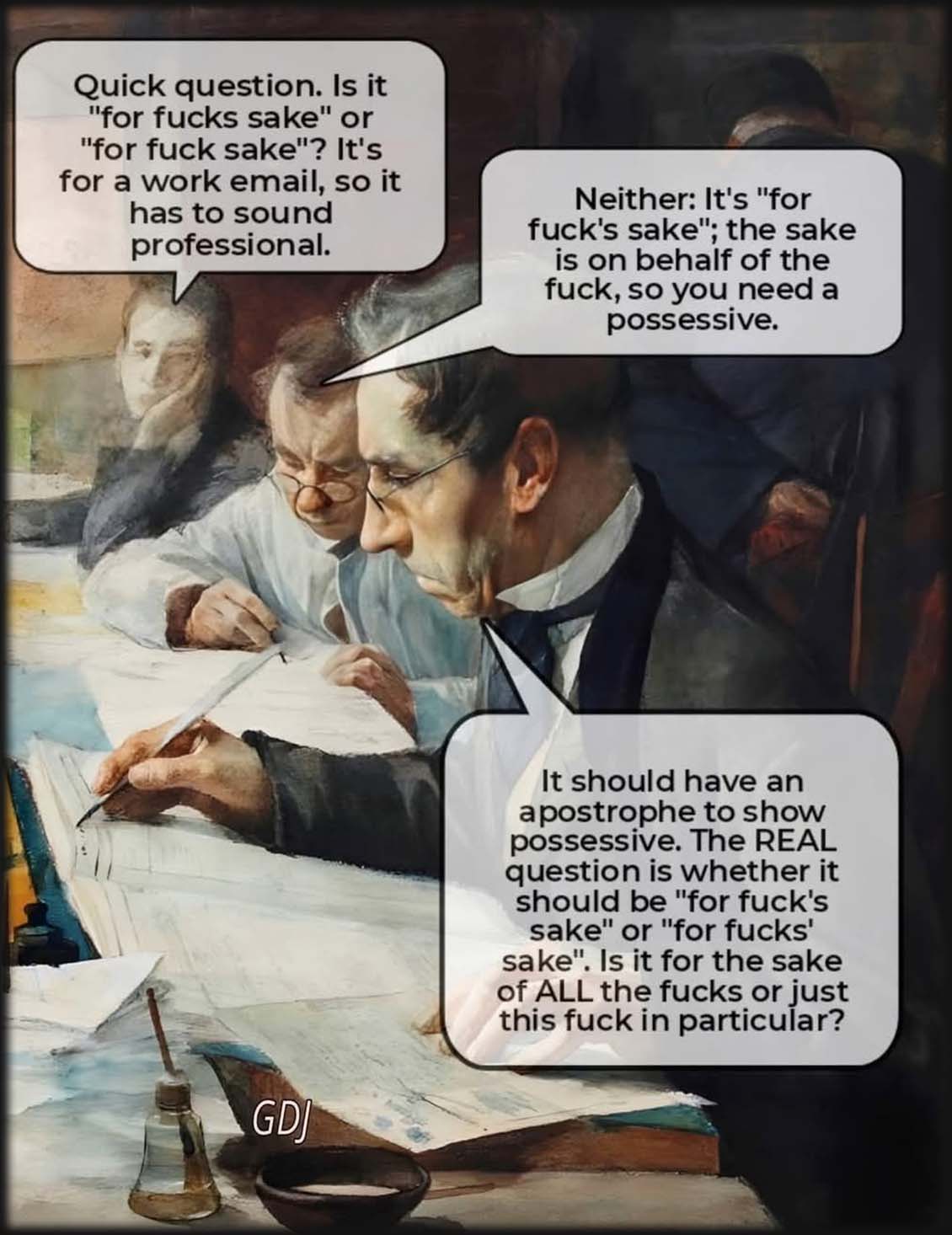For fuck sake meme