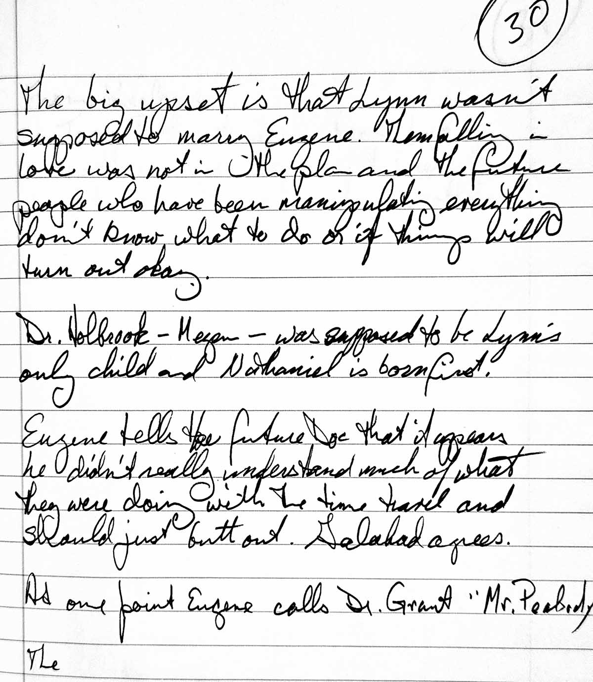 handwritten notes for a new project