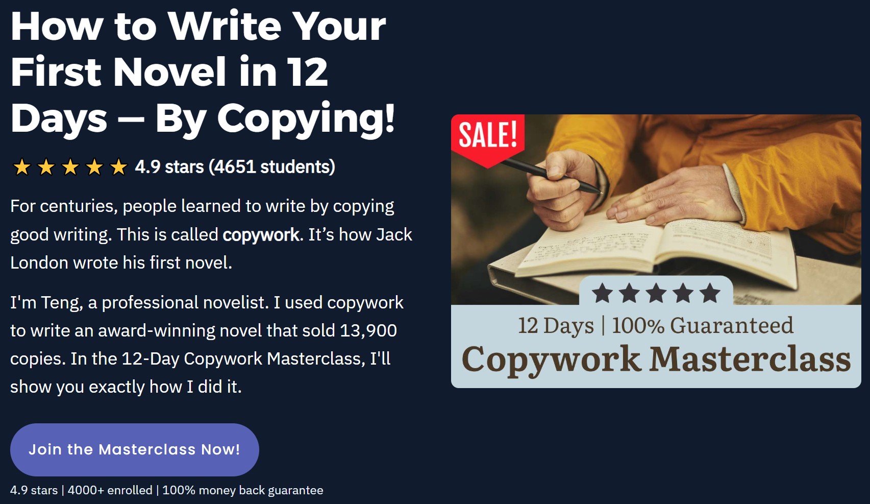 2025 ad for Mastering Fiction